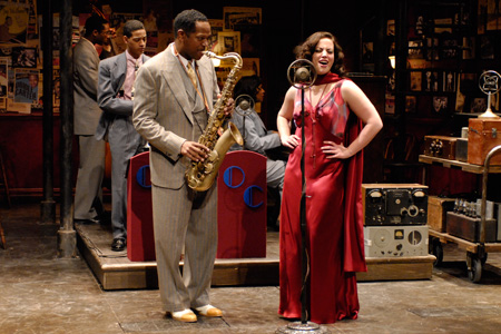 Ensemble member James Vincent Meredith and Anne Adams