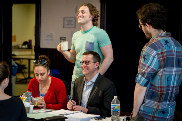 Playwright Edith Freni, Luigi Sottile, dramaturg Derek Matson and assistant director Jonathan Green