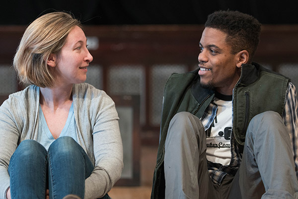 Jessie Fisher and ensemble member Jon Michael Hill